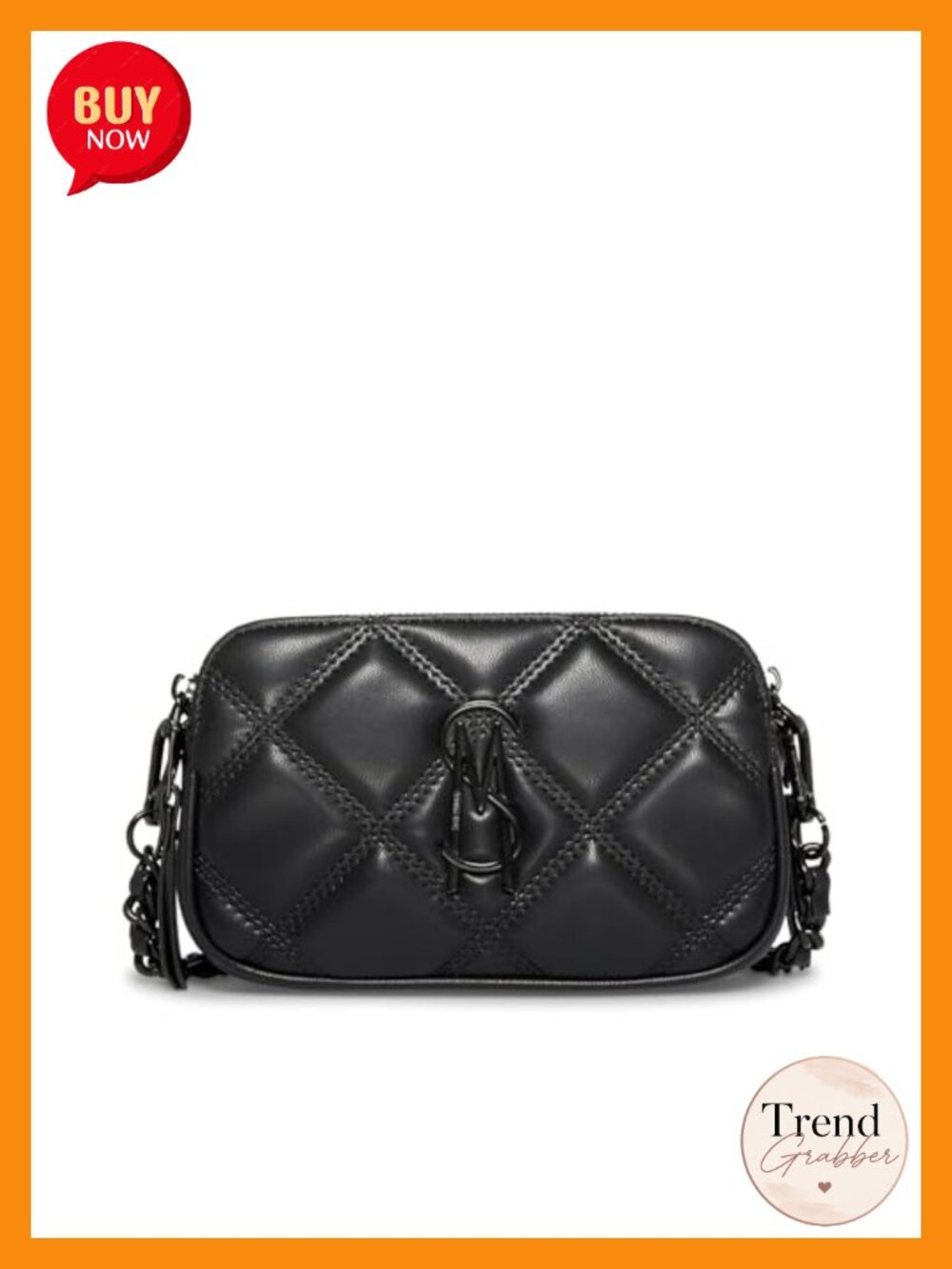 Steve Madden Daisy Quilted Crossbody Bag Faux Leather